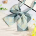 JK Japanese Plaid Bowtie Sailor Shirt Ribbon Collar Accessory Green Bow New Style - Heart to Heart Plaid Bow Tie