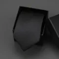 Classic black striped necktie with gift box, perfect for business formal wear and weddings. - 8cm Black Classic Fashion Manual