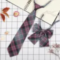 Set cravatta e fiocco a quadri stile giapponese JK per uniforme scolastica studentesca - JK036 Ragazza Esports