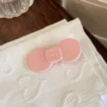 Pink acetate hair clip cute side hair pin elegant bangs hairpin daily fashion headwear - Medium Bowknot / Light Pink