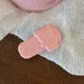 Pink bear hair clip for women, cute side hair barrette for bangs and daily styling, sweet accessory. - Right-Facing Bear Clip / Light Pink