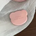 Pink bear shaped portable compact mirror or accessory case with cute design variant. - Medium Bear Head Clip / Light Pink