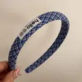 Blue Plaid Fabric Headband Cute Daily Hair Hoop Women Hair Accessories Fashion Style New - Hello Blue Plaid Headband