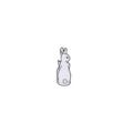 Cute white rabbit enamel brooch pin cartoon animal lapel pin fashion accessories for women girls - Back Facing Style