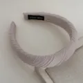 Pleated fabric headband, high crown daily hair hoop for women, comfortable non-slip detail. - Pink