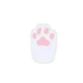 Cute cat paw enamel pin Japanese harajuku soft aesthetic alloy brooch badge for clothing hats - White