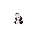Bonito broche de esmalte de panda de dibujos animados de aleación para ropa bolsos y sombreros. - Sentado