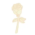 Elegant metal enamel rose brooch pin for women romantic fashion clothing accessories gift - White