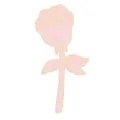 Broche Émaillée Rose Rose Bordure Dorée Insigne Fleur Fantaisie Bijou Mode Cadeau - Rose
