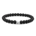 Bracciale Di Perle Nere Opache E Turchese Bianco Gioiello Di Coppia Bohemien Stile. - Nero Opaco Turchese Bianco
