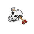 Halloween Teschio Freccia Spilla Smaltata Spettrale Mietitore Distintivo Lega Metallo Spilla - Teschio (BH689)