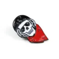 Halloween skull brooch pin, punk rock style enamel badge, cool metal jewelry accessory for clothes. - Cool Skull (BH689)