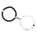 6mm Couple Beaded Bracelet Magnetic Attraction Matching Distance Bracelets Jewelry Gift - Matte White Turquoise