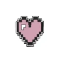 Broche de corazón pixelado retro rosa pin esmaltado estilo videojuego insignia bonita ropa - Corazón