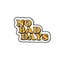 Alloy enamel letter pin badge featuring 'NO BAD DAYS' slogan, stylish jacket backpack decor. - Letter E