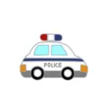 Cute cartoon police car enamel pin alloy brooch badge for kids and fashion clothing accessories. - Police Car