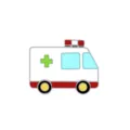 Cartoon ambulance enamel pin alloy brooch cute medical vehicle badge for kids clothes accessories - Ambulance