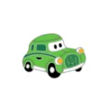 Green vintage cartoon car enamel pin cute anime character brooch badge apparel accessory - Private Car