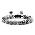 Natuursteen hematiet gevlochten verstelbare armband voor paar yoga charm sieraden. - Picasso steen