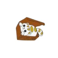 Cute cat in box enamel pin cute animal brooch badge for backpacks and clothing accessories. - Brown
