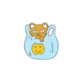 Cute cartoon cat enamel pin metal brooch badge for backpack clothes accessories gift style - Blue