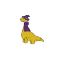 Cute cartoon dinosaur enamel pin with wizard hat brooch funny metal backpack badge accessory - Yellow