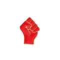 Red fist enamel pin brooch creative alloy badge for denim jacket clothes fashion accessories - Red