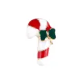 Weihnachten Zuckerstange Emaillierte Brosche Nadel mit grüner Schleife Modeschmuck - Bonbon