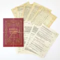 Vintage σετ χαρτιού scrapbooking μεσαιωνικών βιβλίων με ακαδημαϊκές σελίδες και φόρμουλες χειροτεχνίας. - Ρωσικό Ακαδημαϊκό / Σετ 10 φύλλων
