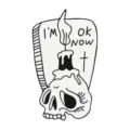 Punk retro skull candle metal enamel pin gothic brooch badge fashion accessories for clothes - Candle