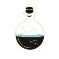 Cute starry sea glass bottle enamel pin creative landscape badge for backpack jacket decor - Reagent Bottle
