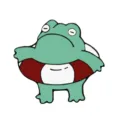 Cute green frog enamel pin cartoon animal brooch badge for backpack clothing decoration gift - Swimming Ring