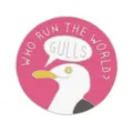 Cute cartoon seagull enamel pin alloy brooch creative pink badge apparel jacket accessories - Duck