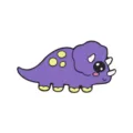 Cute purple dinosaur cartoon brooch badge kawaii enamel pin for kids backpack clothes decoration - Purple Triceratops (BH885-4)