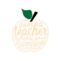 Teacher apple enamel pin cute metal badge creative backpack lapel accessory gift for educators - Teacher Apple (White)