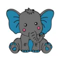 Cute cartoon elephant brooch badge stylish enamel pin for backpack clothing decoration gift - Elephant