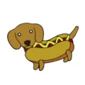 Cute dachshund hotdog brooch pin creative cartoon badge accessory for backpack clothing gift - Hot Dog