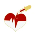 Enamel pin medical theme heart electrocardiogram and dropper design brooch badge - Dropper Heart Shape