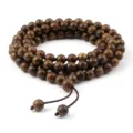 Mehrschichtiges Holzperlen Armband Damen Herren chinesischer Stil Gebetskette Pulloverkette - 8mm Mit Knoten