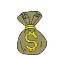 Süßer Dollar Geldsack Cartoon Brosche Anstecknadel Trend Mode Kleidung Tasche Anhänger - Geldbörse