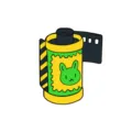 Retro camera film roll cartoon bunny enamel pin cute fashion alloy jewelry accessory for clothes - Film Camera