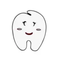 Cute tooth shaped metal brooch cartoon enamel pin medical dental hospital badge accessory item - Boy Tooth