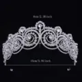 Prachtige zilveren strass bruids kroon tiara voor huwelijk feest haaraccessoires styling. - Zilver Witte Strass