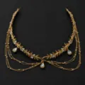Chaîne de front en cristal de larme de feuille d'or Diadème de mariée Vintage Déesse grecque - Serre-tête à glands