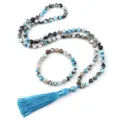 Vintage set kosmimaton me koli kai brasioli apo beads turquoise me omorfi fousnta. - Μπλε