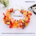 Künstlicher Blumenkranz Haarreif mit Schmetterlingen, orange Haargirlande für Party. - Schmetterling