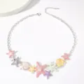 Colorful Enamel Starfish Seashell Pendant Necklace Cute Beach Style Jewelry Gift for Women - Ocean Starfish Pendant Necklace (J8-1)
