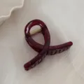 Japonais mignon bordeaux polka dot pince à cheveux pour femmes accessoire élégant - Pince de Type Croix / Rouge Foncé