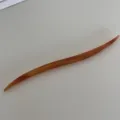 Elegant cellulose acetate hair stick, smooth curved design for chic french twist and buns. - Phantom Light Coffee