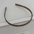 Tortoiseshell thin toothed headband for women, elegant acetate hair accessory for daily use. - Blue Coffee Acetate Headband